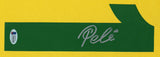 Brazil Pele Authentic Signed Yellow Pro Style Framed Jersey Autographed BAS