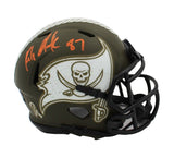 Rob Gronkowski Signed Tampa Bay Buccaneers Speed STS NFL Mini Helmet