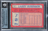 Canadiens Larry Robinson Authentic Signed 1985 Topps #147 Card BAS Slabbed