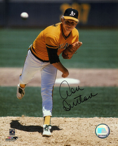 Don Sutton Signed Oakland Athletics (A's) Pitching 8x10 Photo - (SCHWARTZ COA)