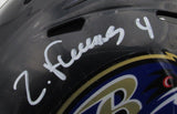 Zay Flowers Autographed Speed Mini Helmet Ravens Beckett 181140