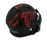 Morten Signed Atlanta Falcons Speed Eclipse NFL Mini Helmet - "HOF 2017"