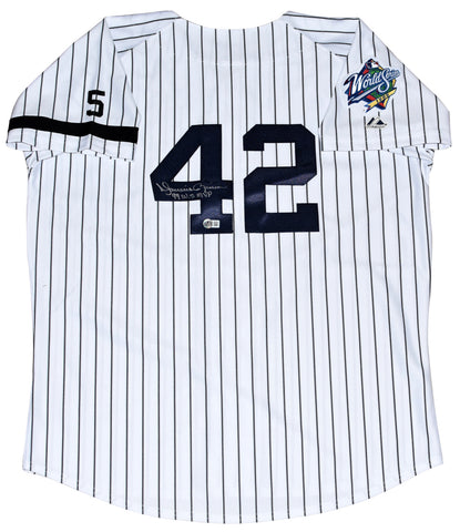 MARIANO RIVERA SIGNED NEW YORK YANKEES 1999 WORLD SERIES #42 MAJESTIC JERSEY
