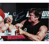 Devon Larratt Signed Unframed 16x20 Horizontal Arm Wrestling Photo - Sleeveless