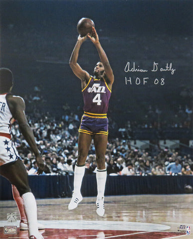 Adrian Dantley Signed Utah Jazz Shooting Action 16x20 Photo w/HOF'08 - (SS COA)