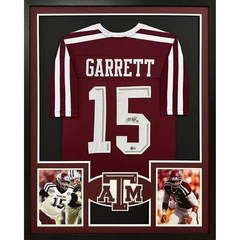 Myles Garrett Autographed Signed Framed Texas A&M Jersey BECKETT