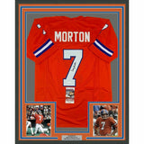 FRAMED Autographed/Signed CRAIG MORTON 33x42 Denver Orange Jersey JSA COA Auto