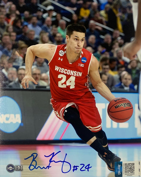 WI Badgers Basketball BRONSON KOENIG Signed 8X10 Photo #1 AUTO