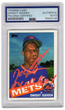 Dwight Gooden Signed Mets 1985 Topps Rookie Baseball Card #620 w/84 NL ROY (I...