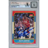 Ralph Sampson Autographed 1986 Fleer #97 Slabbed Trading Card Beckett 50610