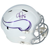 Justin Jefferson Autographed Minnesota Vikings '24 Alt Full Size Helmet Beckett