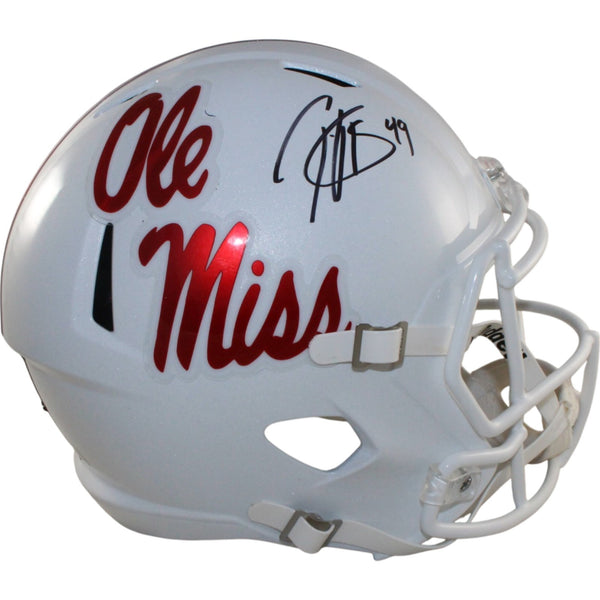 Patrick Willis Autographed Ole Miss Rebels F/S Helmet Beckett Witness 55276