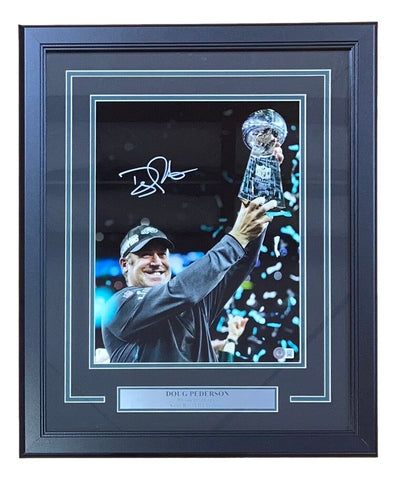 Coach Doug Pederson Signed Framed 11x14 Eagles Super Bowl 52 Photo BAS ITP