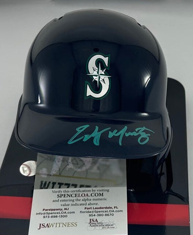 Mariners Hall of Famer EDGAR MARTINEZ Signed Rawlings Mini Helmet AUTO - JSA