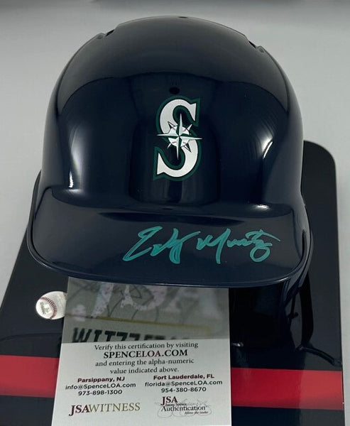 Mariners Hall of Famer EDGAR MARTINEZ Signed Rawlings Mini Helmet AUTO - JSA
