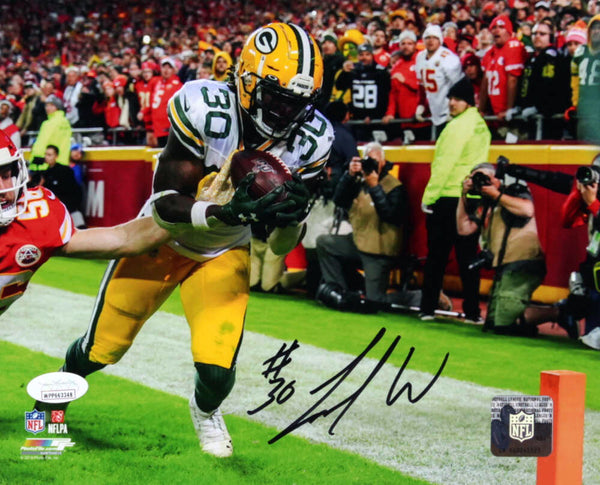 JAMAAL WILLIAMS AUTOGRAPHED GREEN BAY PACKERS VS CHIEFS 8x10 PHOTO JSA