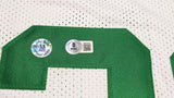 BOSTON CELTICS LARRY BIRD AUTOGRAPHED WHITE JERSEY BECKETT BAS WITNESS 236681