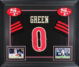 Renardo Green Signed 2025 Rivalries Black Pro Style Framed Jersey JSA Witness