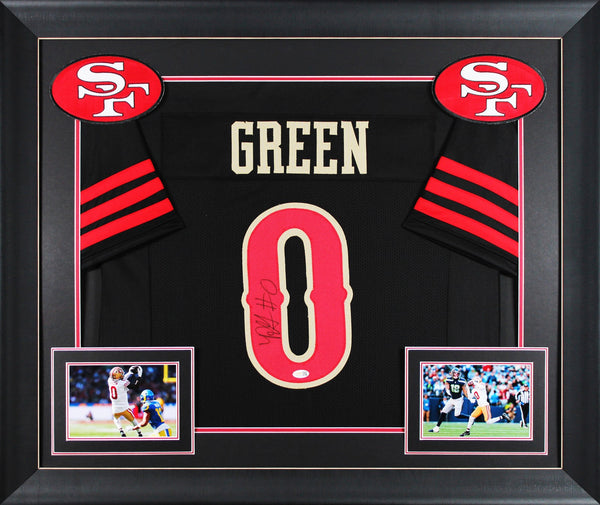 Renardo Green Signed 2025 Rivalries Black Pro Style Framed Jersey JSA Witness