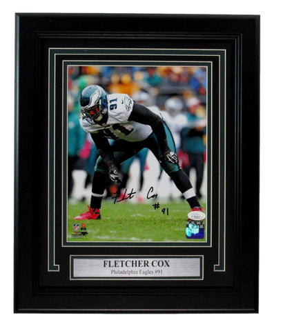 Fletcher Cox Philadelphia Eagles Autographed/Signed 8x10 Photo Framed JSA 198135
