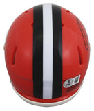 Browns Quinshon Judkins Authentic Signed Speed Mini Helmet W/ Case BAS Witnessed