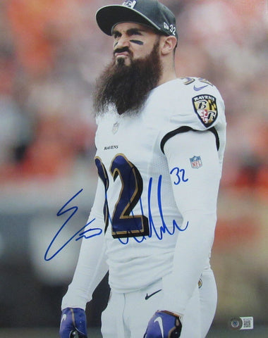 Eric Weddle Autographed 11x14 Football Photo Baltimore Ravens Beckett