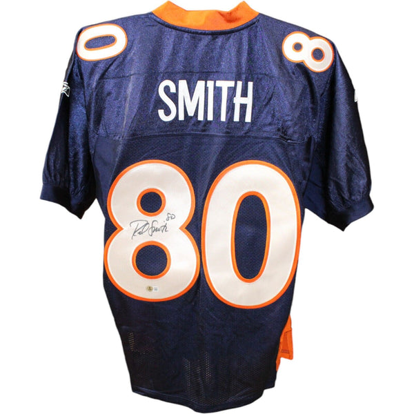 Rod Smith Signed Denver Broncos Blue Reebok Jersey Sz 48 Beckett 44670