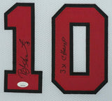FRAMED CHICAGO BULLS BJ ARMSTRONG AUTOGRAPHED SIGNED INSCRIBED JERSEY JSA COA