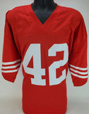 Ronnie Lott Signed 49ers Red Jersey (JSA COA) San Francisco HOF Defensive Back