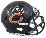Bears Brian Urlacher "HOF 18" Authentic Signed Speed Mini Helmet BAS Witnessed