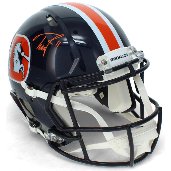 Troy Franklin Autographed Denver Broncos 2022 Speed Authentic Helmet Beckett