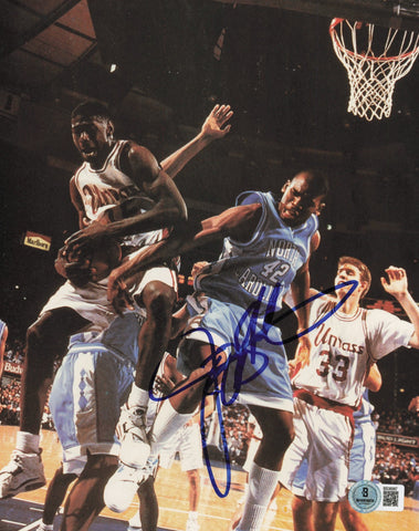 Jerry Stackhouse Autographed 8x10 Photo North Carolina Tarheels Beckett BS36987