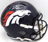 Russell Wilson Autographed Blue Full Size Helmet Broncos Fanatics DQ16478452