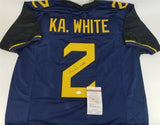 KaRaun White Signed West Virginia Mountaineers Jersey (JSA COA) Wide Receiver