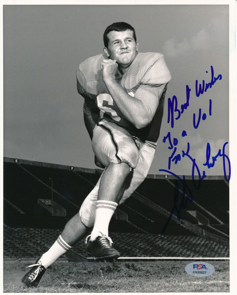 Steve DeLong Signed/Inscr 8x10 Photo University of Tennessee PSA/DNA 188163
