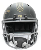 Jack Sawyer Autographed Steelers F/S Salute 2025 Speed Helmet-Beckett W Hologram