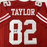 Autographed/Signed JOHN TAYLOR San Francisco Red Football Jersey JSA COA Auto