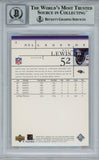 Ray Lewis Signed 2001 Upper Deck Legends #3 Trading Card Beckett 10 Slab 35251