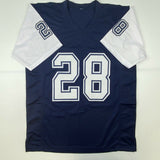 Autographed/Signed DARREN WOODSON Dallas Blue Football Jersey JSA COA Auto