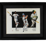 Barry Bonds, Alex Rodriguez and Jose Canseco Signed Framed 16x20 MLB Photo