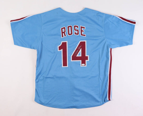 Pete Rose Signed Philadelphia Phillies Jersey (JSA) 1980 World Series Champion