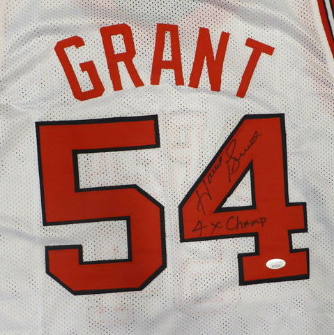 Chicago Bulls Horace Grant Autographed White Jersey "4X Champ" JSA #WIT761516