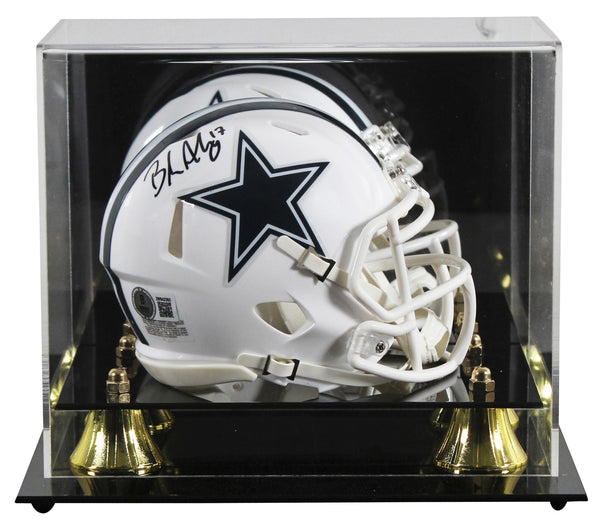 Cowboys Brandon Aubrey Signed On-Field Alt 2022 Speed Mini Helmet W/ Case BAS W