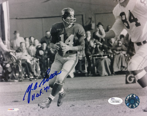Y.A. Tittle HOF Signed/Inscribed 8x10 B/W Photo New York Giants JSA 212585