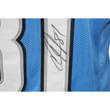 Calvin Johnson Autographed/Signed Pro Style Blue Jersey Beckett 44026