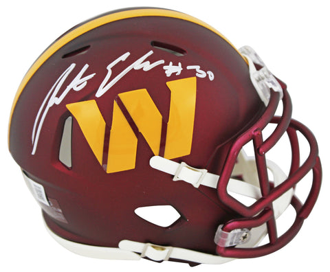 Commanders Austin Ekeler Authentic Signed Speed Mini Helmet BAS Witnessed