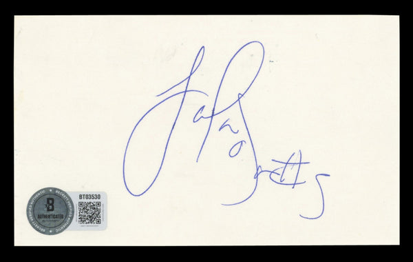 Lakers Lamar Odom Authentic Signed 3x5 Index Card Autographed BAS #BT03530