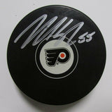 Nick Schultz Philadelphia Flyers Autographed/Signed Flyers Logo Puck 144362