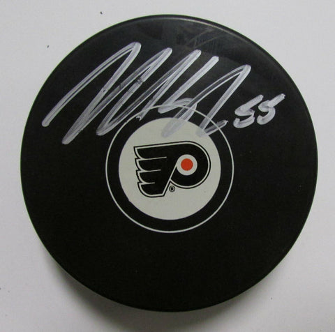 Nick Schultz Philadelphia Flyers Autographed/Signed Flyers Logo Puck 144362