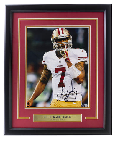 Colin Kaepernick Signed Framed 11x14 San Francisco 49ers Photo BAS